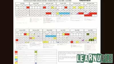 East Brunswick Public Schools Unveils 2025/2026 Academic Calendar